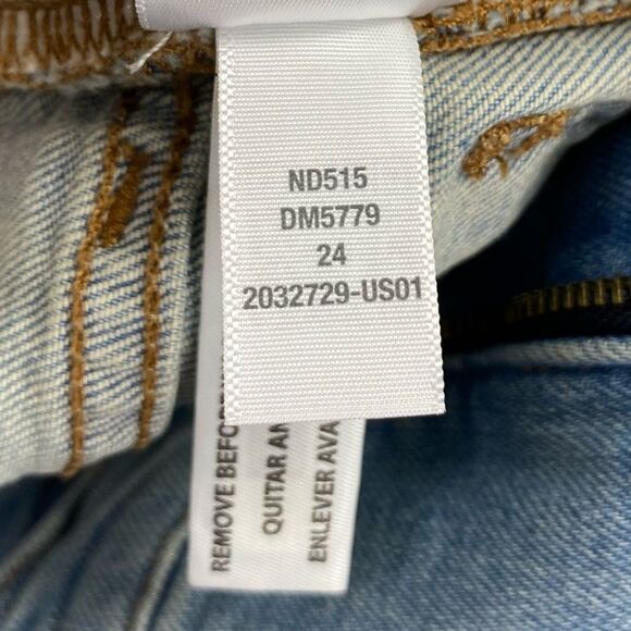 Madewell Perfect Vintage Straight Jean Danby Wash: Knee-Rip Edition  | Size:  24 - Picture 14 of 15